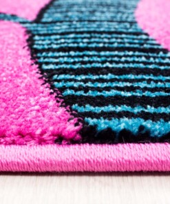 Tappeto per bambini Farfalla & Uccellino - Viola - close up zijkant, thumbnail