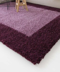 Tappeto a pelo lungo con bordo Shaggy Trend - Viola