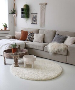 Tappeto rotondo pelo lungo - Shaggy Royal crema - sfeer, thumbnail