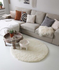 Tappeto rotondo pelo lungo - Shaggy Royal crema - sfeer