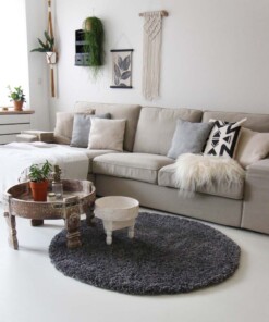 Tappeto rotondo pelo lungo - Shaggy Royal grigio - sfeer, thumbnail Tappeto rotondo pelo lungo - Shaggy Royal grigio - sfeer, thumbnail