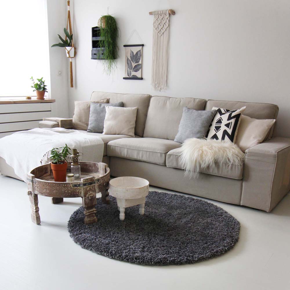 Tappeto rotondo pelo lungo - Shaggy Royal grigio - sfeer Tappeto rotondo pelo lungo - Shaggy Royal grigio - sfeer