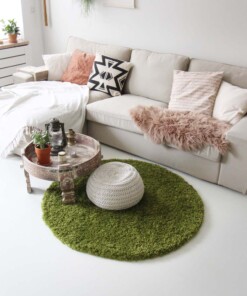 Tappeto rotondo pelo lungo - Shaggy Royal verde - sfeer