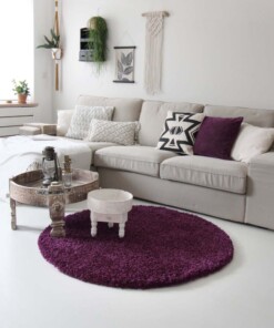 Tappeto rotondo pelo lungo - Shaggy Royal viola - sfeer