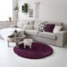 Tappeto rotondo pelo lungo - Shaggy Royal viola - sfeer, thumbnail