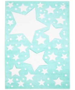 Tappeto bambini con stelle - Stella blu menta/crema - overzicht boven