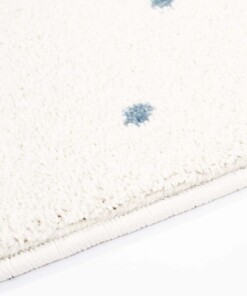 Tappeto cameretta - Luna crema/blu - close up zijkant, thumbnail