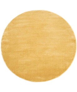 Tappeto rotondo in velluto Gala - Giallo - overzicht boven, thumbnail