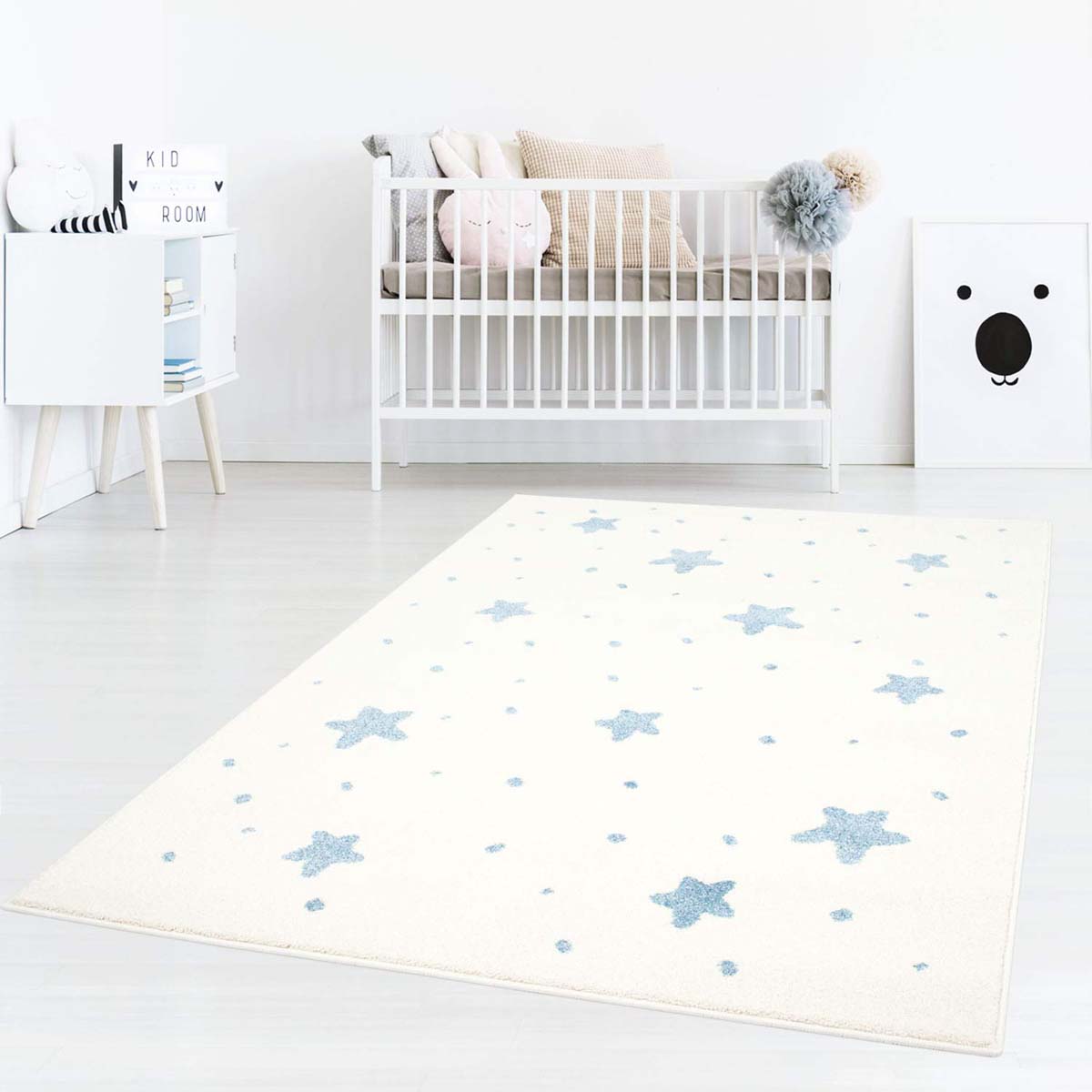 Tappeto bambini con stelle - Lyra crema/blu - sfeer Tappeto bambini con stelle - Lyra crema/blu - sfeer