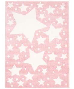 Tappeto bambini con stelle - Stella rosa/crema - overzicht boven