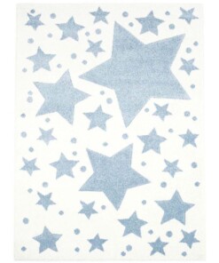Tappeto bambini con stelle - Stella crema/blu - overzicht boven