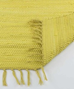 Tappeto kilim - Bomull giallo - close up vouw, thumbnail Tappeto kilim - Bomull giallo - close up vouw, thumbnail