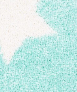 Tappeto bambini quadrato stelle - Stella blu menta/crema - close up materiaal, thumbnail
