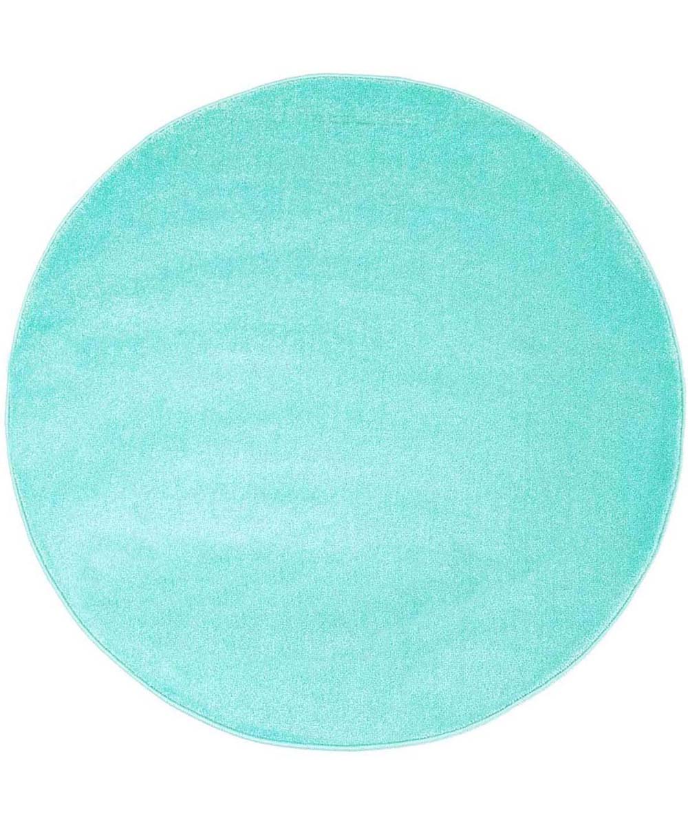 Tappeto rotondo cameretta - Softpile blu menta - overzicht boven Tappeto rotondo cameretta - Softpile blu menta - overzicht boven