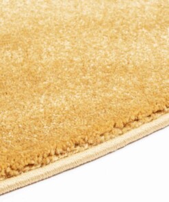 Tappeto rotondo in velluto Gala - Giallo - close up zijkant, thumbnail