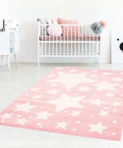 Tappeto bambini con stelle - Stella rosa/crema - sfeer