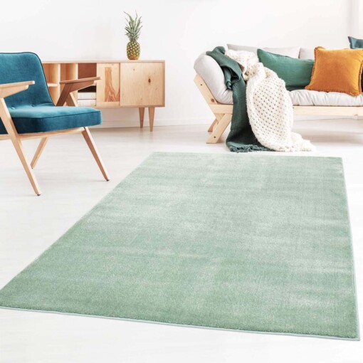 Tappeto in velluto Gala - Verde menta - sfeer