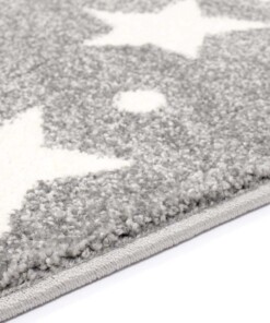 Tappeto bambini quadrato stelle - Stella grigio/crema - close up zijkant, thumbnail
