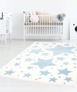 Tappeto bambini con stelle - Stella crema/blu - sfeer