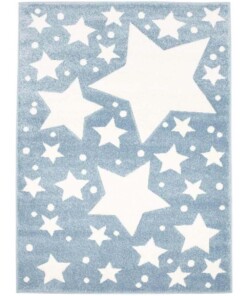Tappeto bambini con stelle - Stella blu/crema - overzicht boven