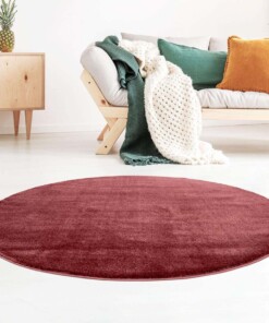 Tappeto rotondo in velluto Gala - Rosso - sfeer, thumbnail