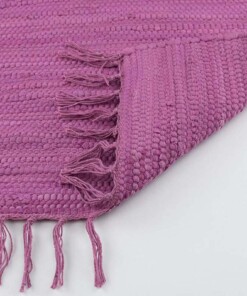 Tappeto kilim - Bomull viola - close up vouw, thumbnail