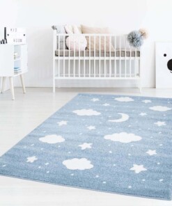 Tappeto bambini quadrato - Luna blu/crema - sfeer