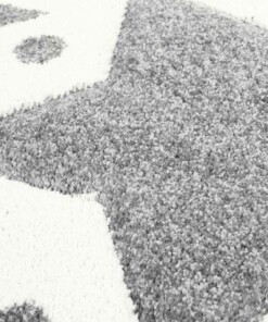 Tappeto bambini quadrato stelle - Stella crema/grigio - close up materiaal, thumbnail