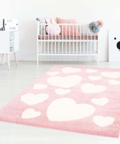 Tappeto bambini con cuori - Amie rosa/crema - sfeer