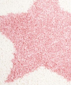 Tappeto bambini quadrato stelle - Stella crema/rosa - close up materiaal, thumbnail