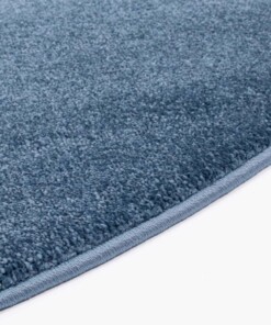 Tappeto rotondo in velluto Gala - Blu scuro - close up zijkant, thumbnail