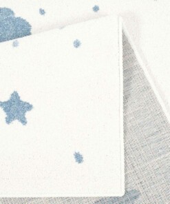Tappeto cameretta - Luna crema/blu - close up vouw, thumbnail