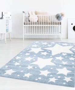 Tappeto bambini con stelle - Stella blu/crema - sfeer