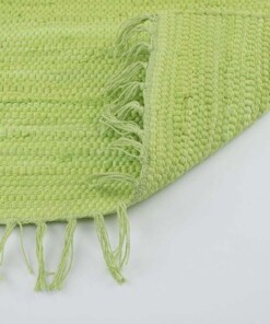 Tappeto kilim - Bomull verde - close up vouw, thumbnail