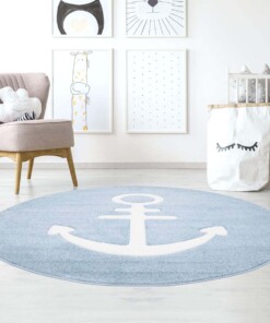 Tappeto rotondo cameretta - Anchor blu - sfeer