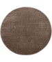 Tappeto rotondo in velluto Gala - Marrone - overzicht boven, thumbnail
