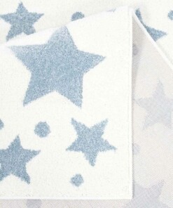 Tappeto bambini quadrato stelle - Stella crema/blu - close up vouw, thumbnail