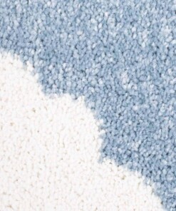 Tappeto bambini nuvola - Luna blu/crema - close up materiaal, thumbnail