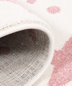 Tappeto bambini rotondo stelle - Stella crema/rosa - close up vouw, thumbnail Tappeto bambini rotondo stelle - Stella crema/rosa - close up vouw, thumbnail