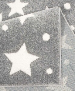 Tappeto bambini quadrato stelle - Stella grigio/crema - close up vouw, thumbnail