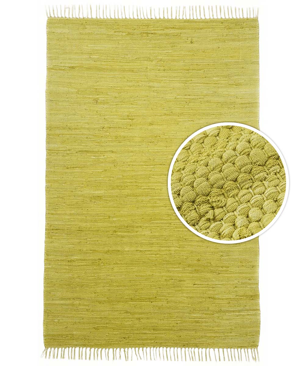 Tappeto kilim - Bomull giallo - overzicht boven Tappeto kilim - Bomull giallo - overzicht boven