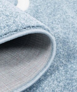 Tappeto rotondo cameretta - Anchor blu - close up vouw, thumbnail