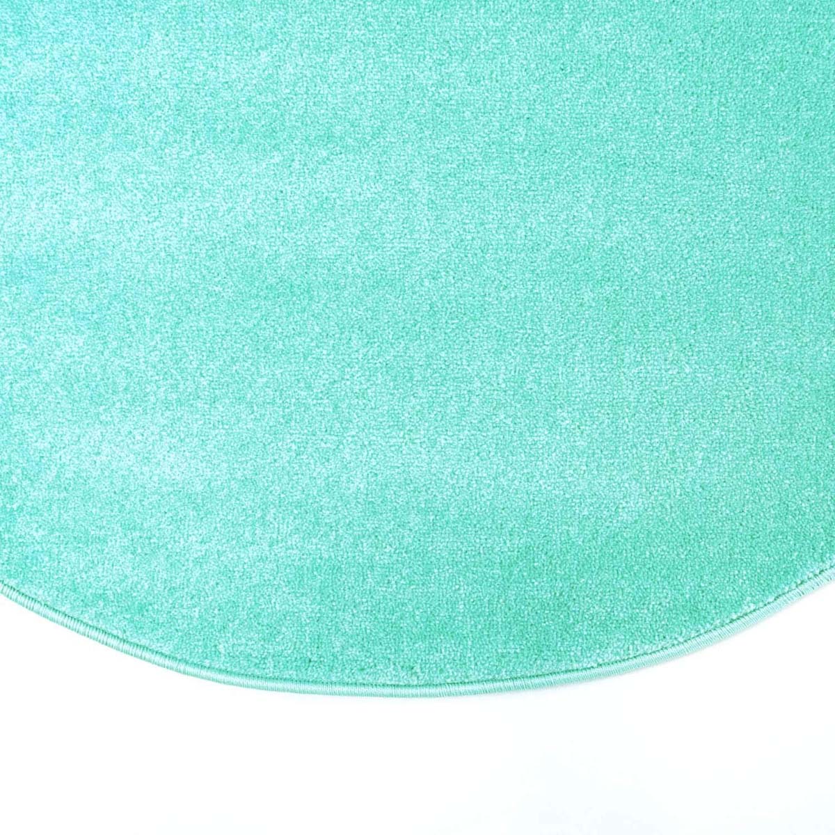 Tappeto rotondo cameretta - Softpile blu menta - close up zijkant Tappeto rotondo cameretta - Softpile blu menta - close up zijkant