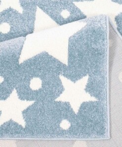 Tappeto bambini quadrato stelle - Stella blu/crema - close up vouw, thumbnail