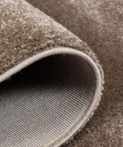 Tappeto rotondo in velluto Gala - Marrone - close up vouw, thumbnail