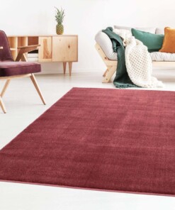 Tappeto quadrato in velluto Gala - Rosso - sfeer, thumbnail