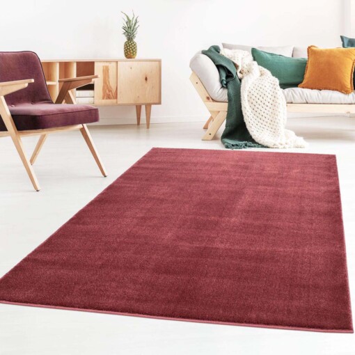Tappeto quadrato in velluto Gala - Rosso - sfeer
