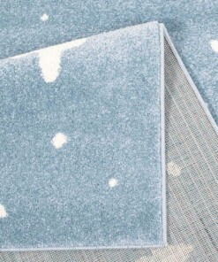 Tappeto bambini con stelle - Lyra blu/crema - close up vouw, thumbnail