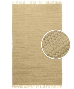 Tappeto kilim - Bomull beige - overzicht boven