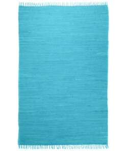 Tappeto kilim - Bomull turchese - overzicht boven, thumbnail